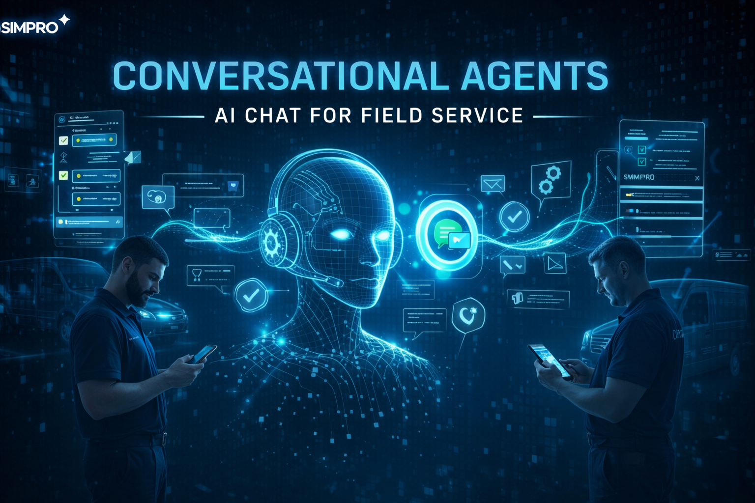 Conversational Agents for Simpro – AI messaging via SMS and WhatsApp