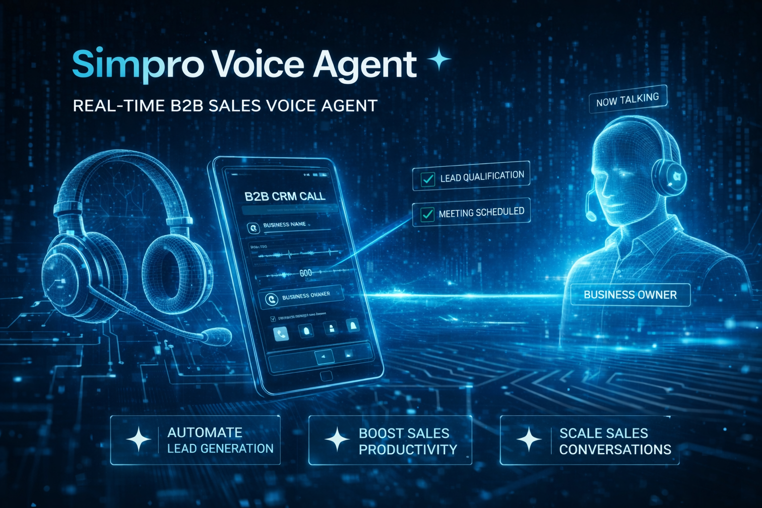 Voice Agents for Simpro – AI phone assistant 24/7
